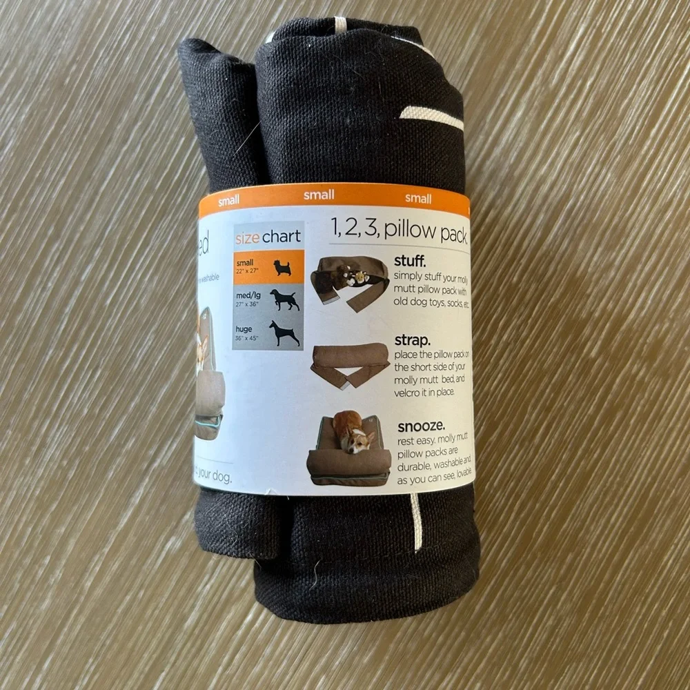 Molly Mutt dog dreams pet bolster pillow pack - small 22”x27”x 5”